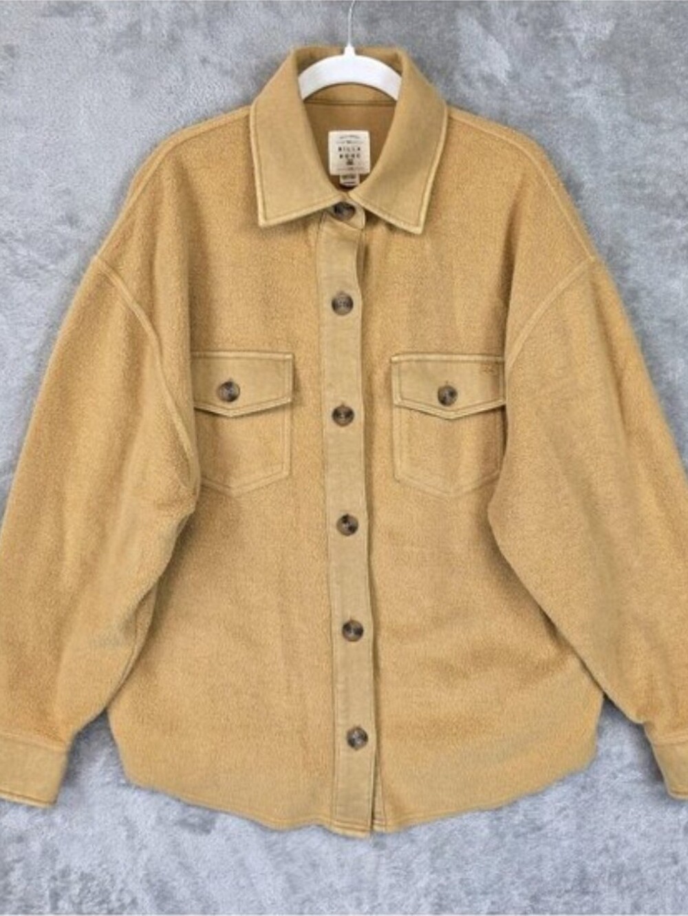 Billabong Women's Anytime Shacket Mustard Yellow